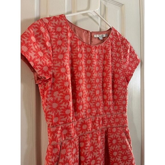 Boden Jacquered Floral Dress - Picture 3 of 4